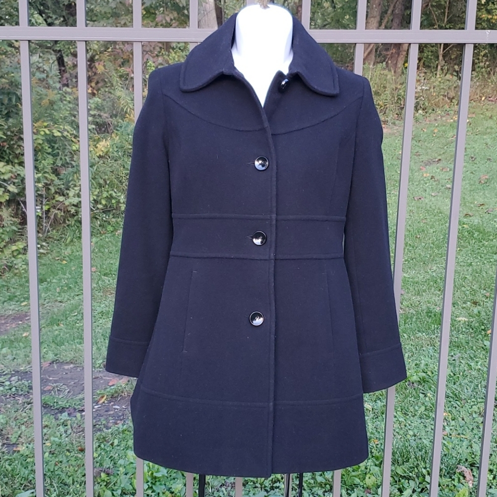 Kenneth Cole Reaction Black Pea Coat